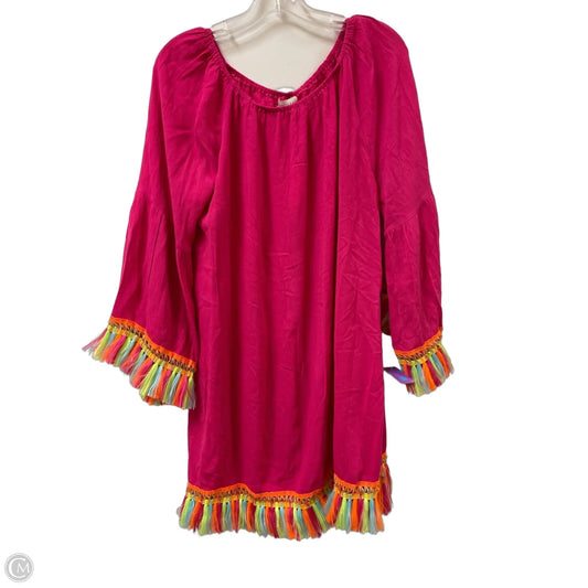 Tunic Long Sleeve By Clothes Mentor In Pink, Size: 1x