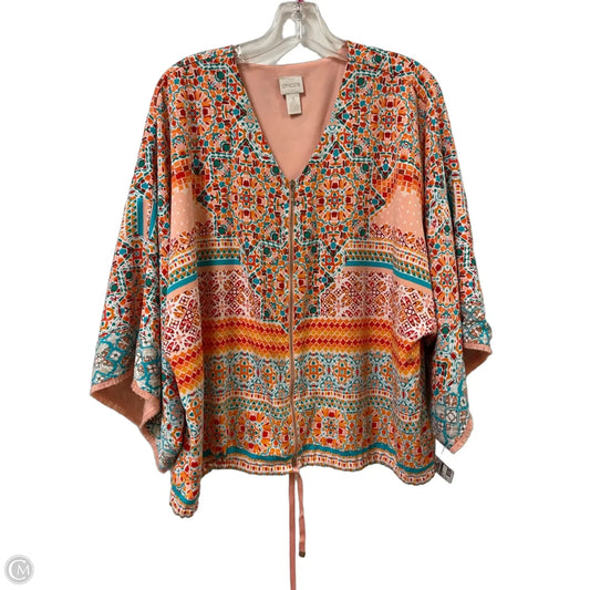 Jacket Other By Chicos In Orange, Size: Xl