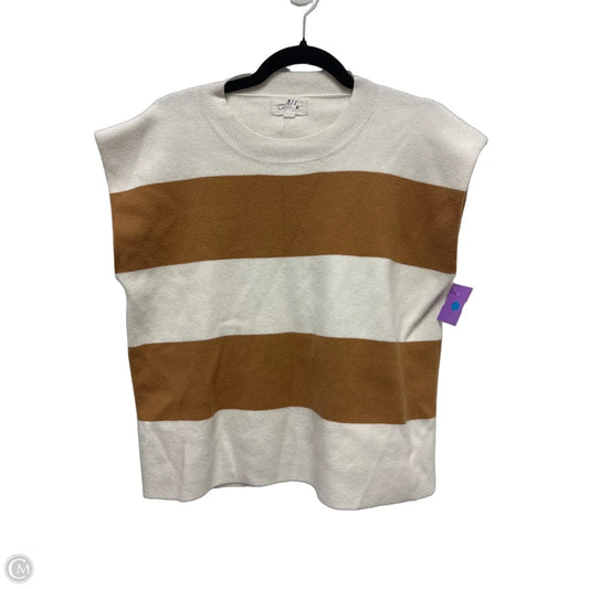 Sweater Short Sleeve By Able In Tan, Size: M