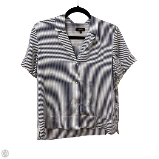 Blouse Short Sleeve By Quince In Blue, Size: S