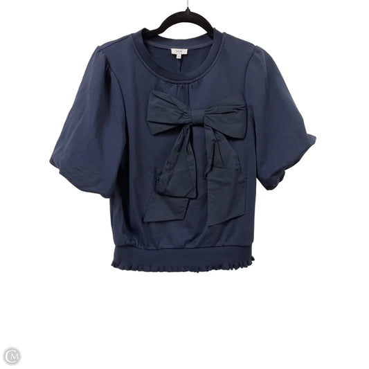 Sweater Short Sleeve By Voy In Navy, Size: S