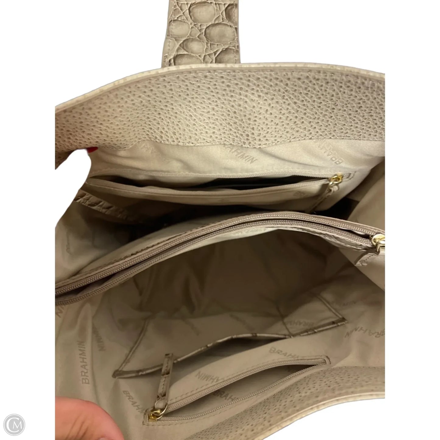 Handbag Designer By Brahmin, Size: Large