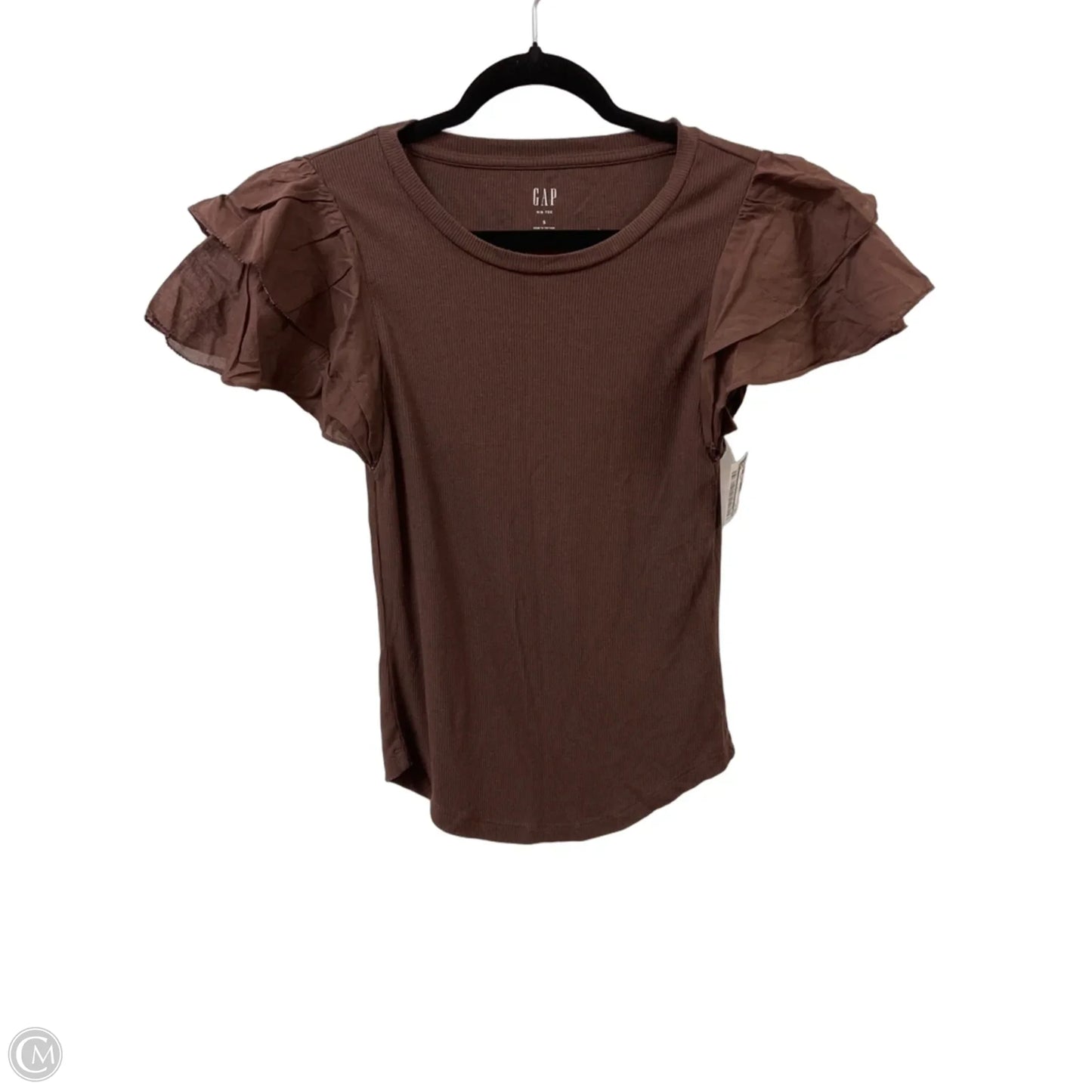 Top Short Sleeve By Gap In Brown, Size: S