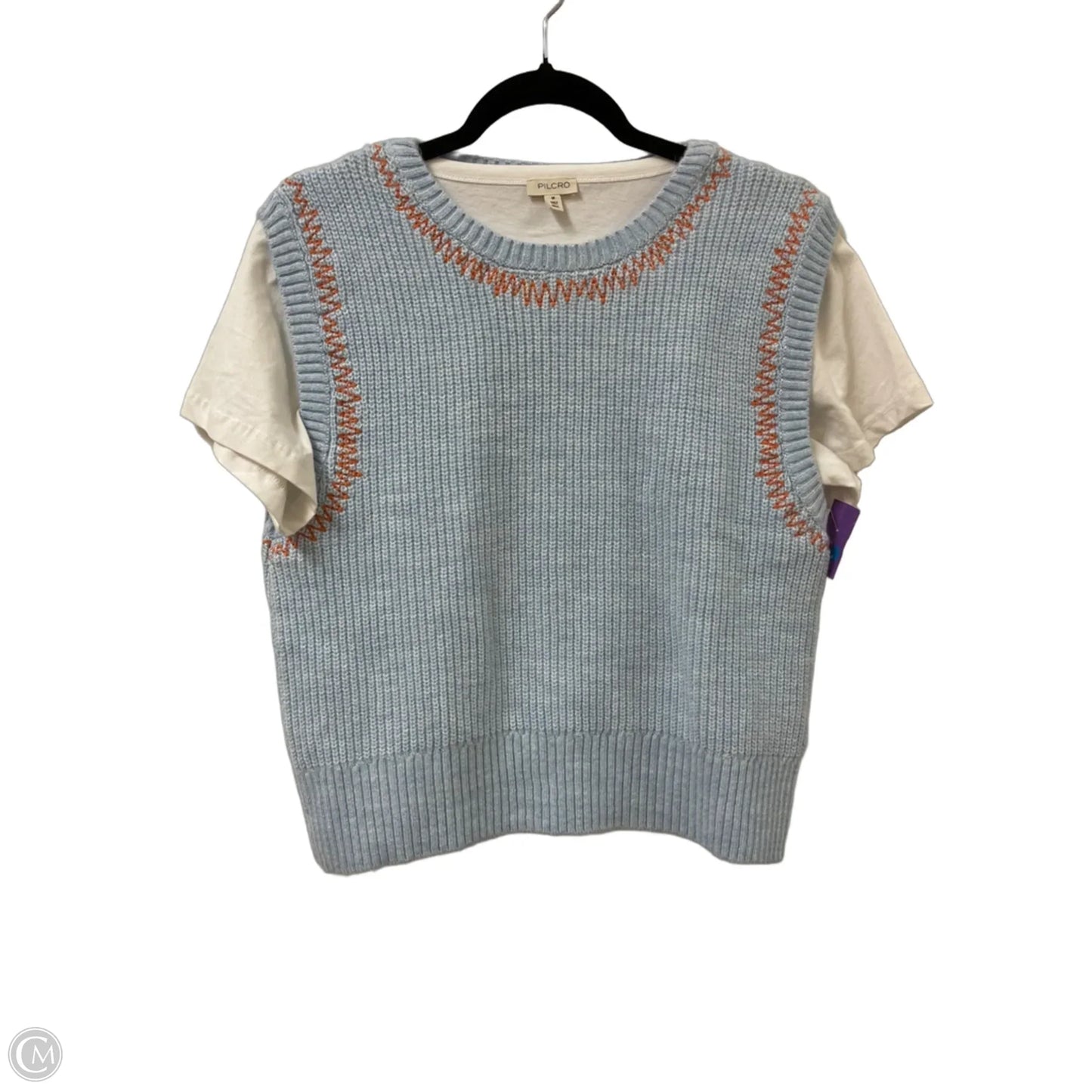 Sweater Short Sleeve By Pilcro In Blue, Size: M