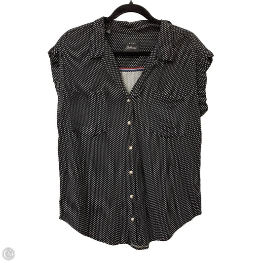 Blouse Short Sleeve By Jachs Girlfirend In Black, Size: L