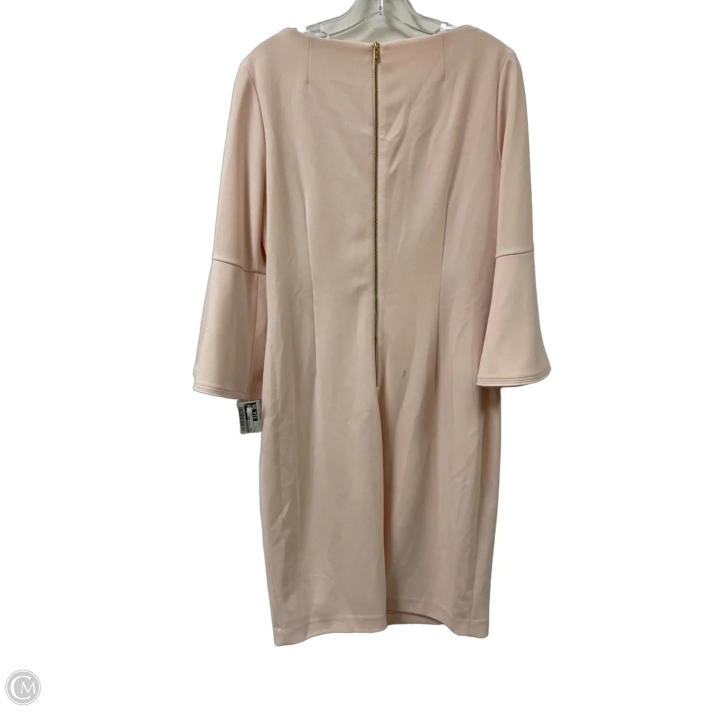 Dress Casual Midi By Calvin Klein In Pink, Size: L