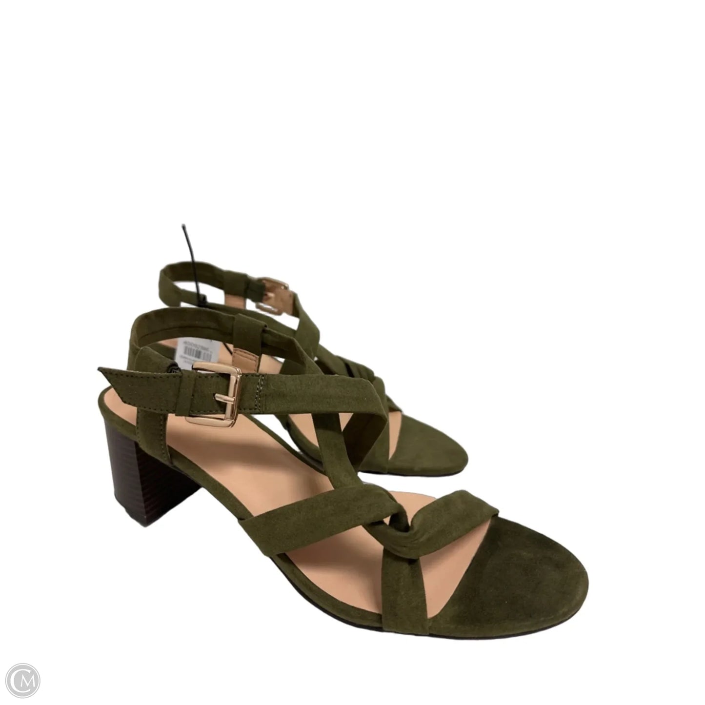 Sandals Heels Block By Loft In Green, Size: 9