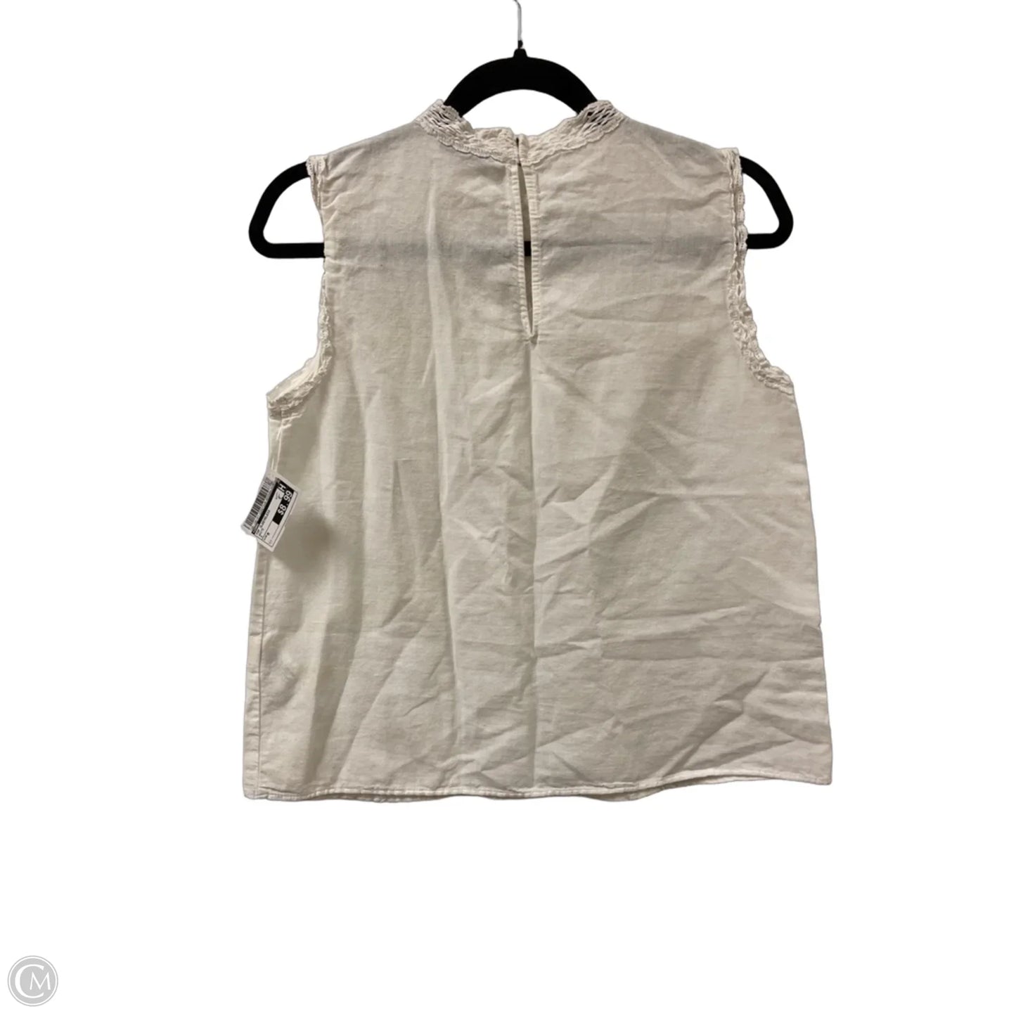 Top Sleeveless By Zara In White, Size: M