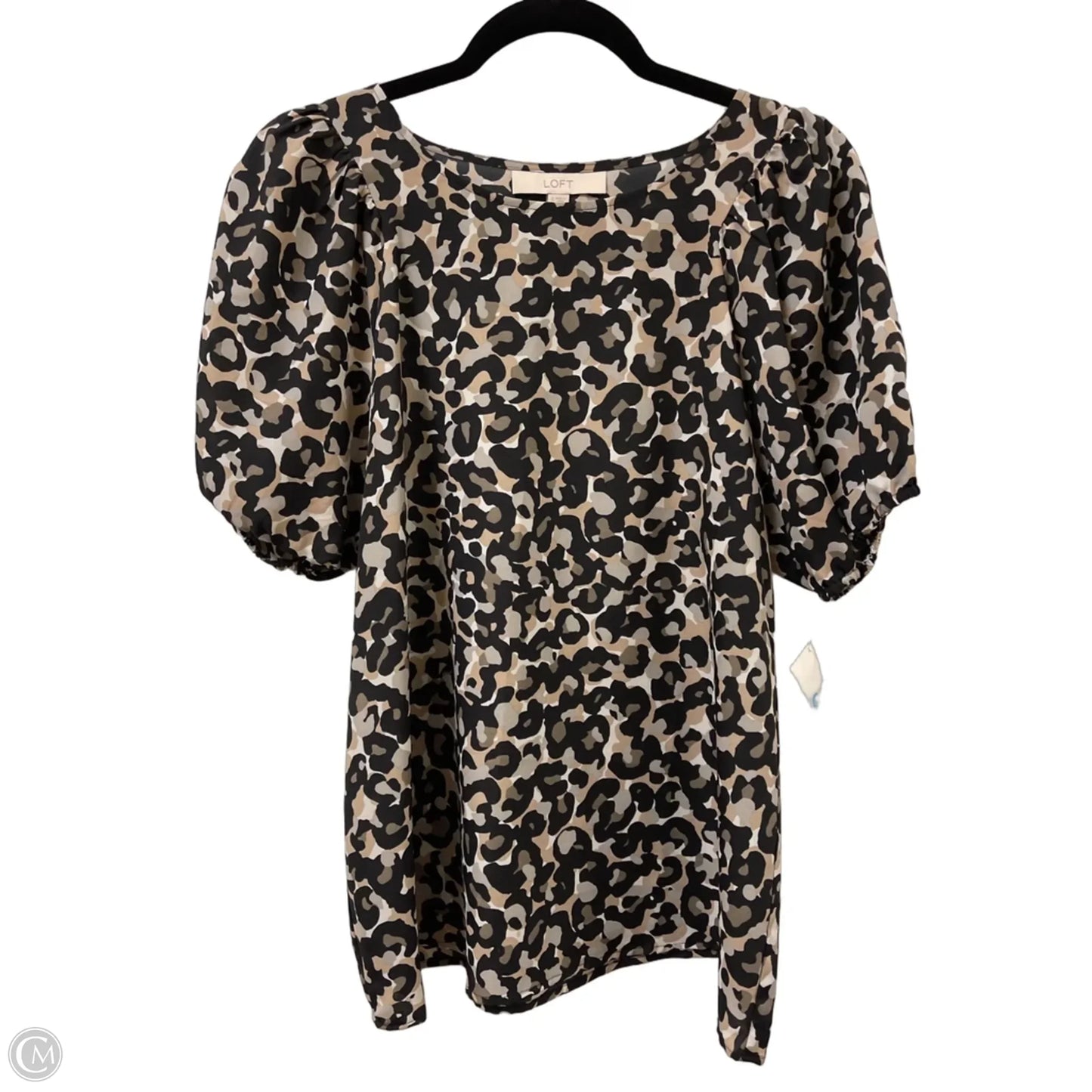 Top Short Sleeve By Loft In Animal Print, Size: S