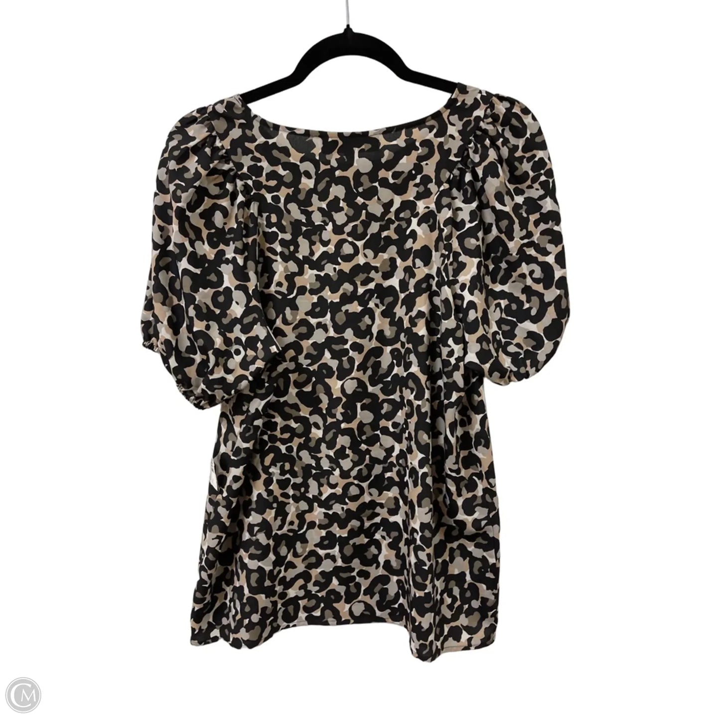Top Short Sleeve By Loft In Animal Print, Size: S