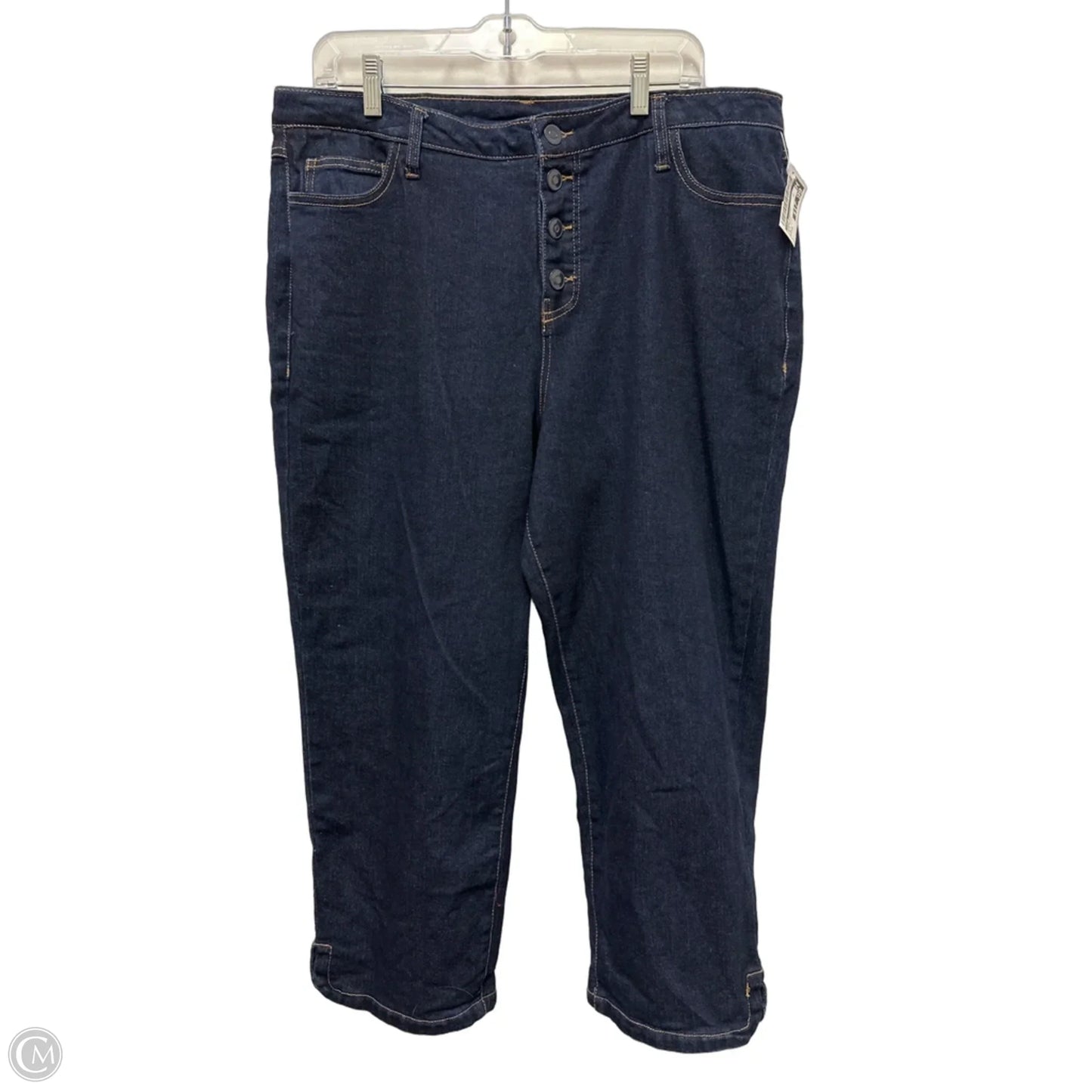 Jeans Straight By Cache In Blue Denim, Size: 14