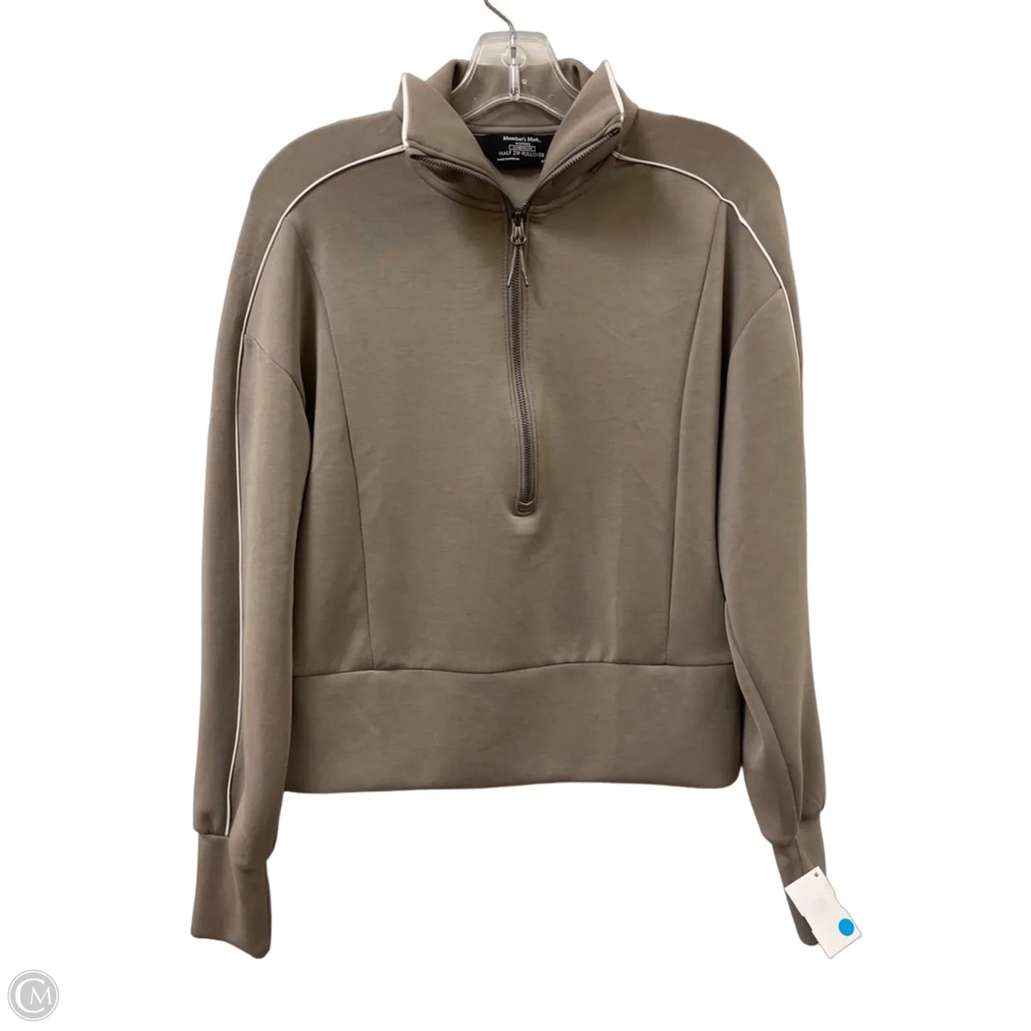 Athletic Sweatshirt Collar By Members Mark In Taupe, Size: Xs