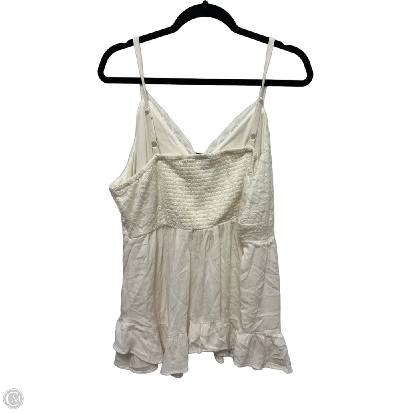 Top Sleeveless By Torrid In Cream, Size: 2x