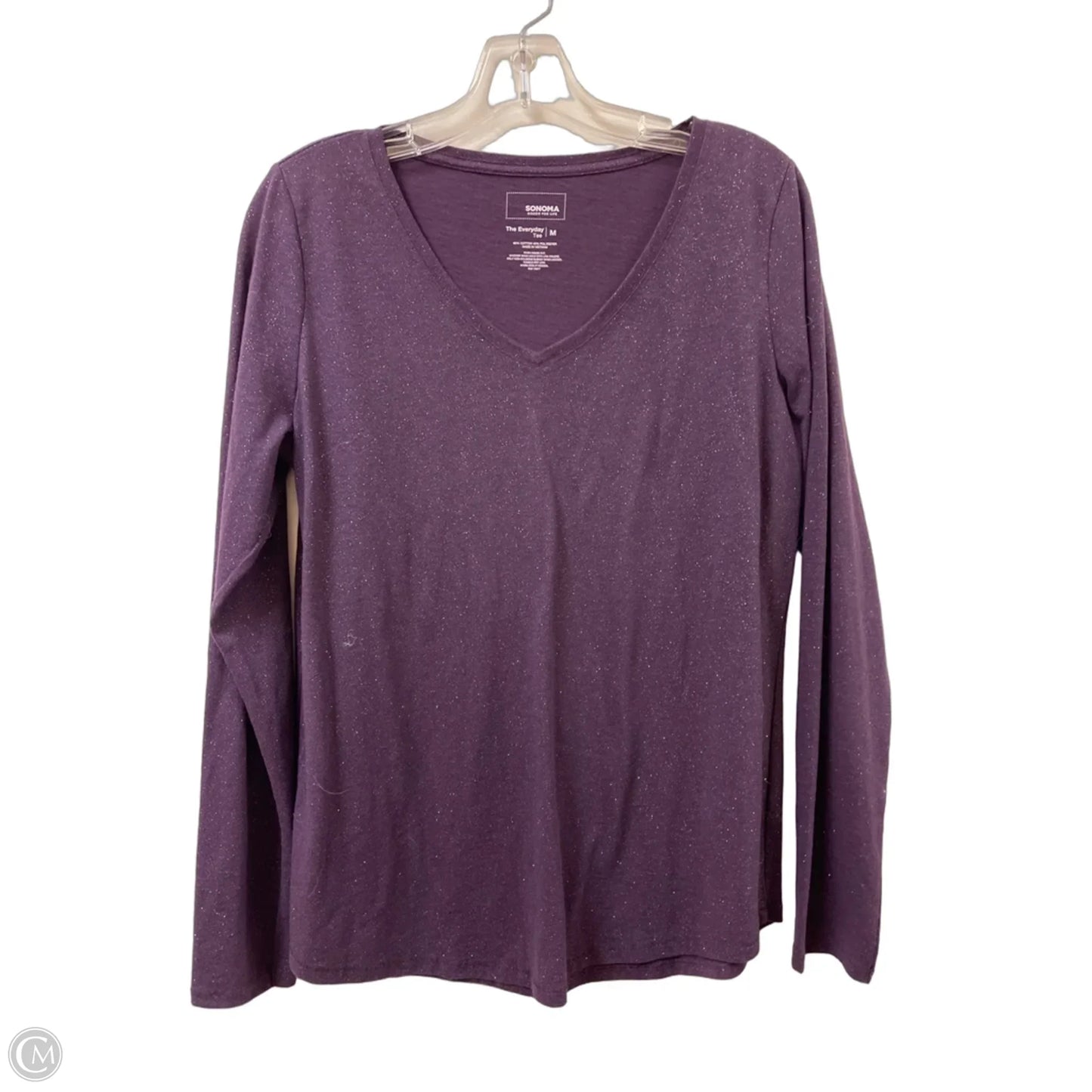 Top Long Sleeve By Sonoma In Purple, Size: M
