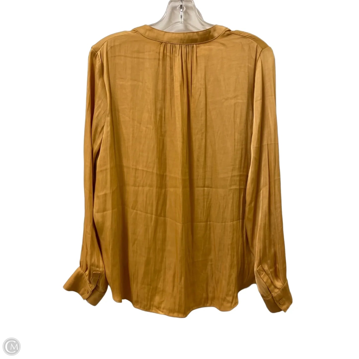 Top Long Sleeve By Magaschoni In Yellow, Size: M