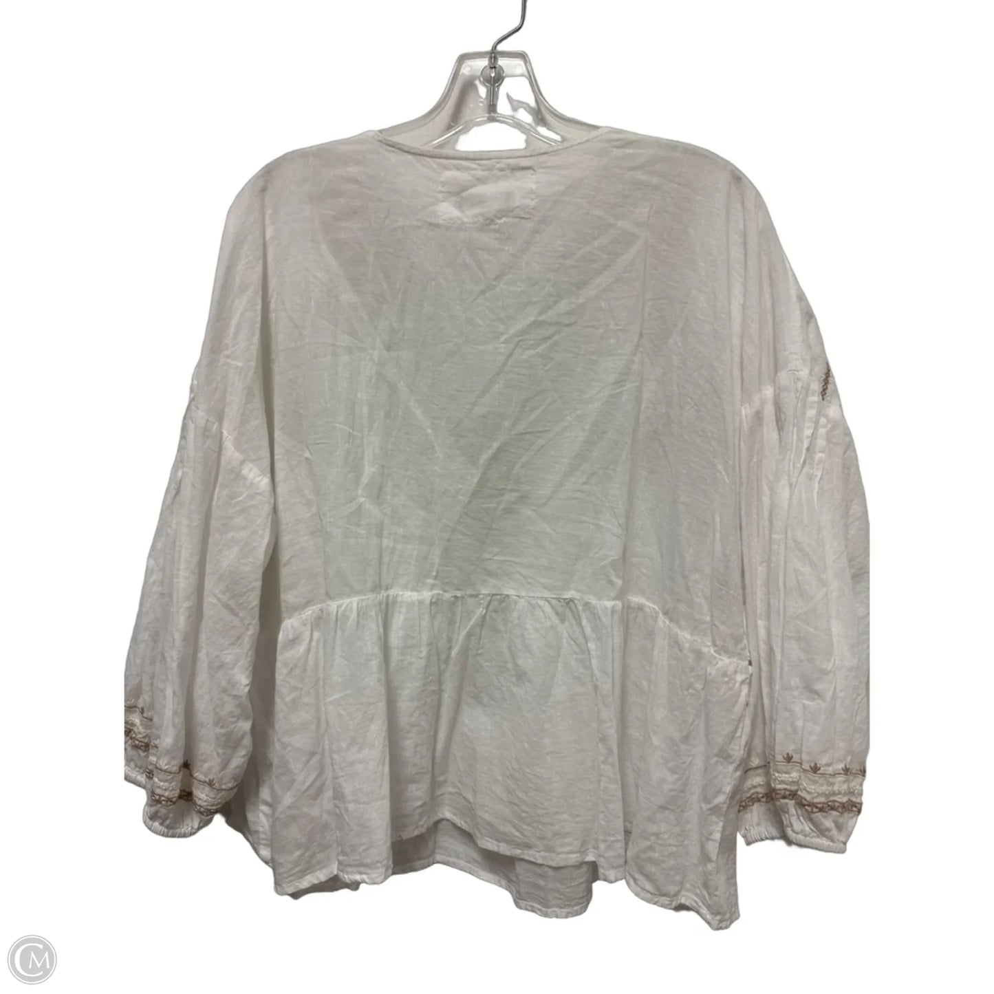 Top Long Sleeve By Cupio In White, Size: Xl