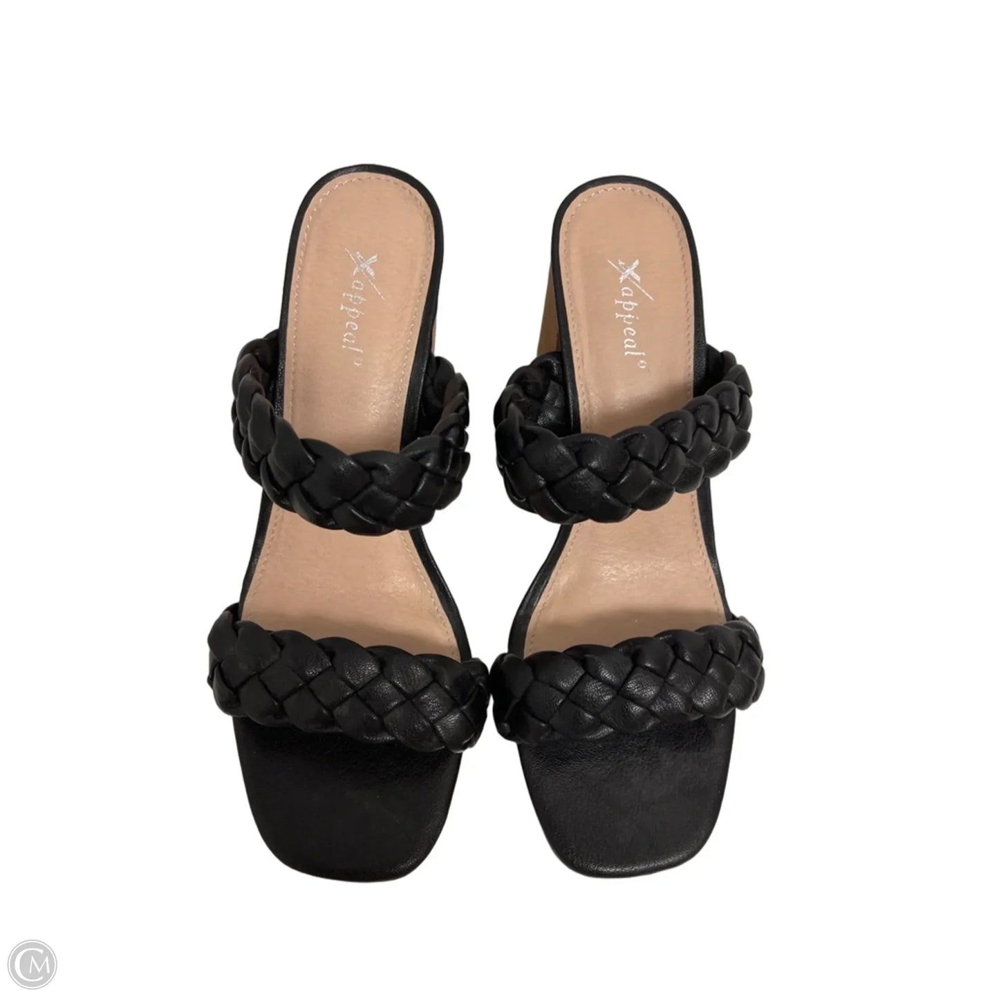 Sandals Heels Block By Xappeal In Black, Size: 9