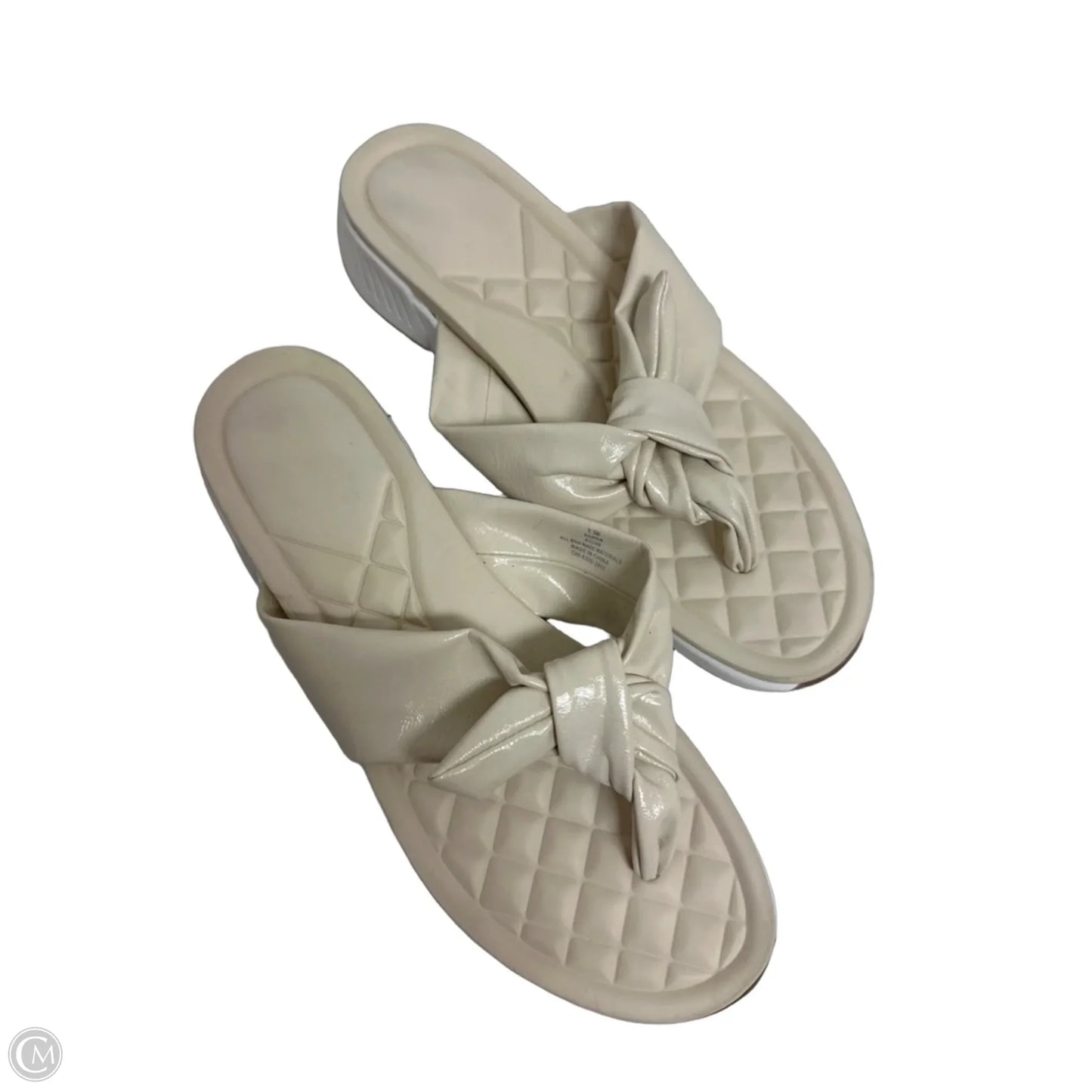 Sandals Flip Flops By Aerosoles In Cream, Size: 9.5
