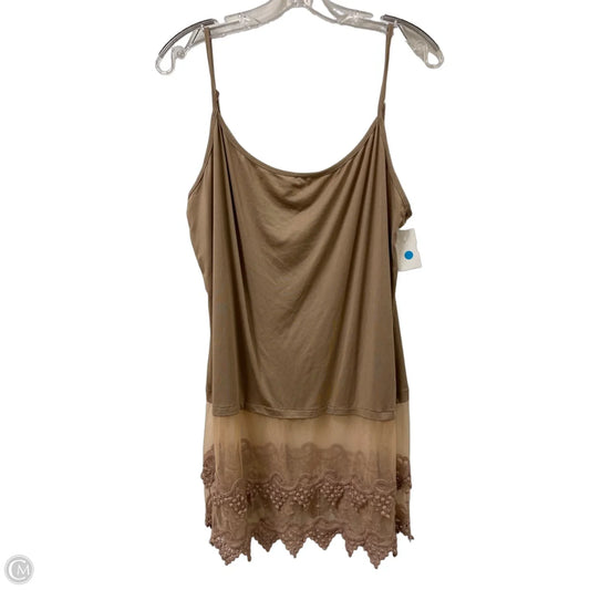 Tank Top By Clothes Mentor In Tan, Size: 1x