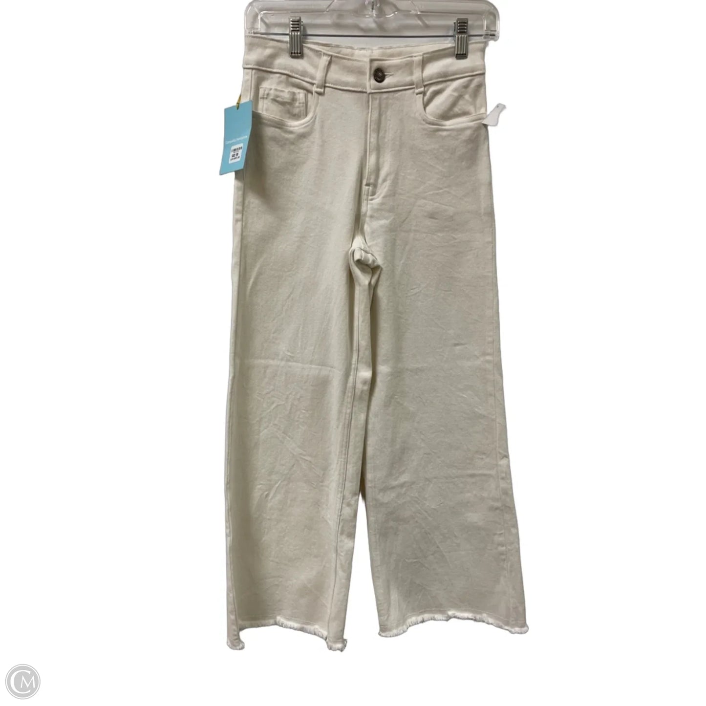 Jeans Wide Leg By Clothes Mentor In Cream, Size: 2