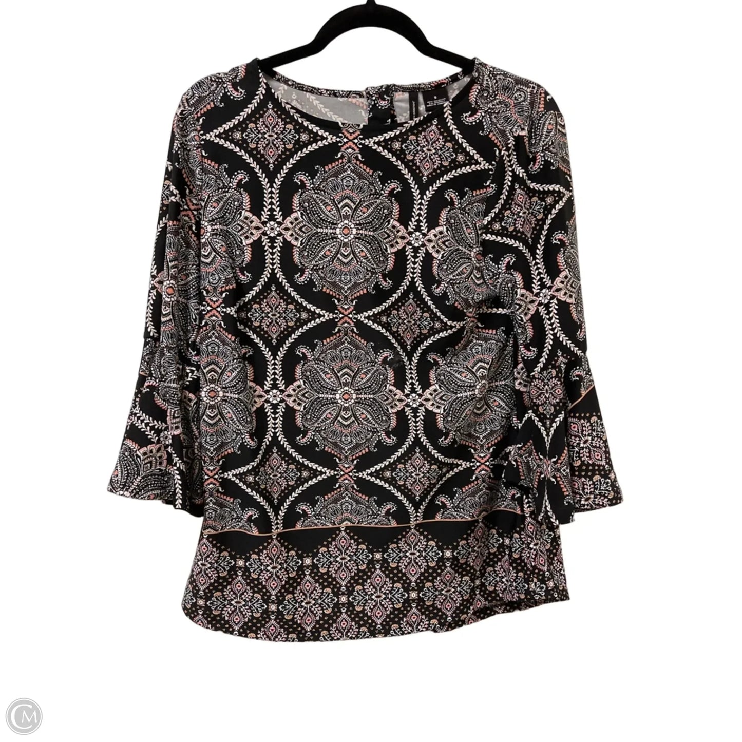 Top Long Sleeve By New Directions In Black, Size: S
