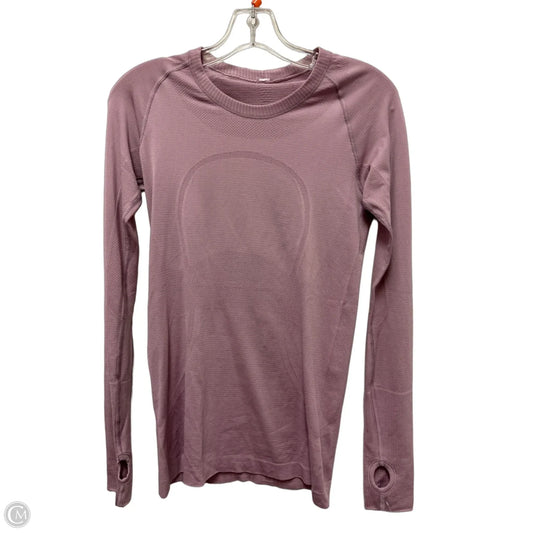 Athletic Top Long Sleeve Crewneck By Lululemon In Pink, Size: M