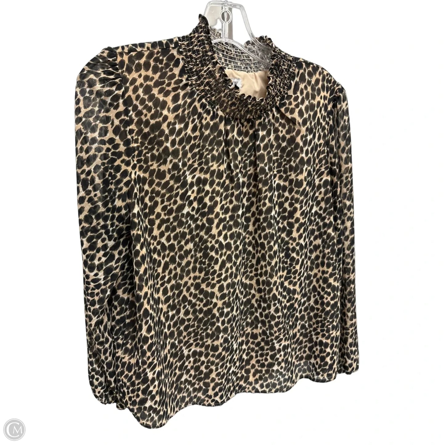 Top Long Sleeve By J. Crew In Animal Print, Size: S
