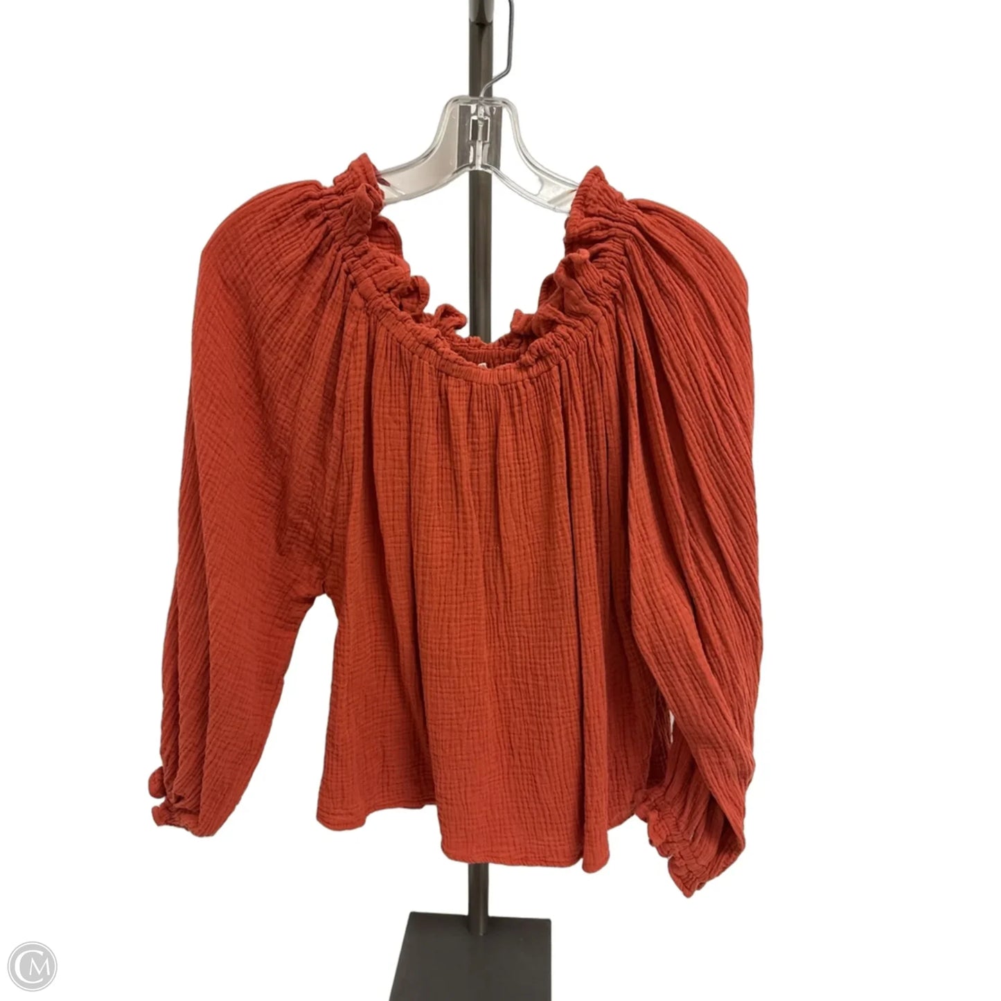 Top Long Sleeve By Newbury Kustom In Orange, Size: S