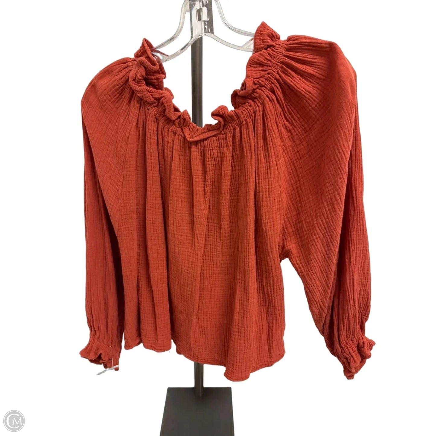 Top Long Sleeve By Newbury Kustom In Orange, Size: S