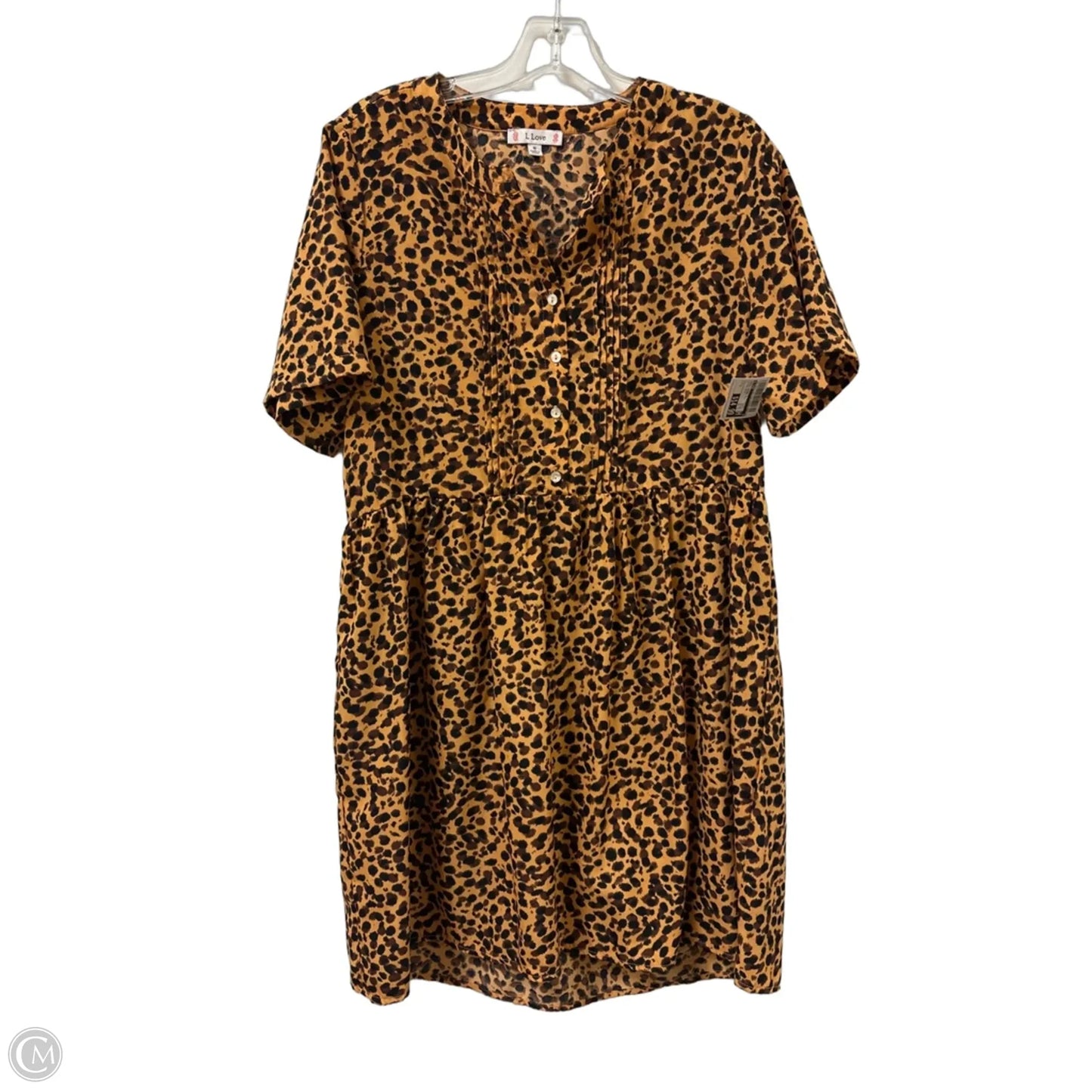 Dress Casual Midi By L Love In Animal Print, Size: S