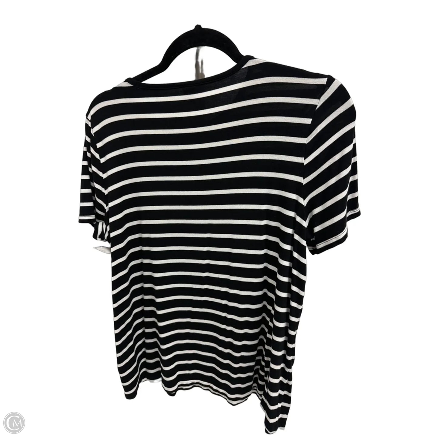 Top Short Sleeve By Old Navy In Black & White, Size: M