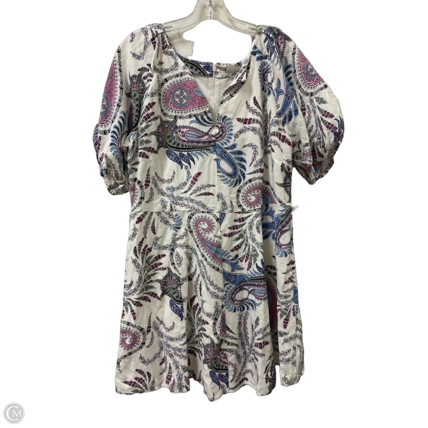 Dress Casual Midi By Loft In Blue & Purple, Size: L