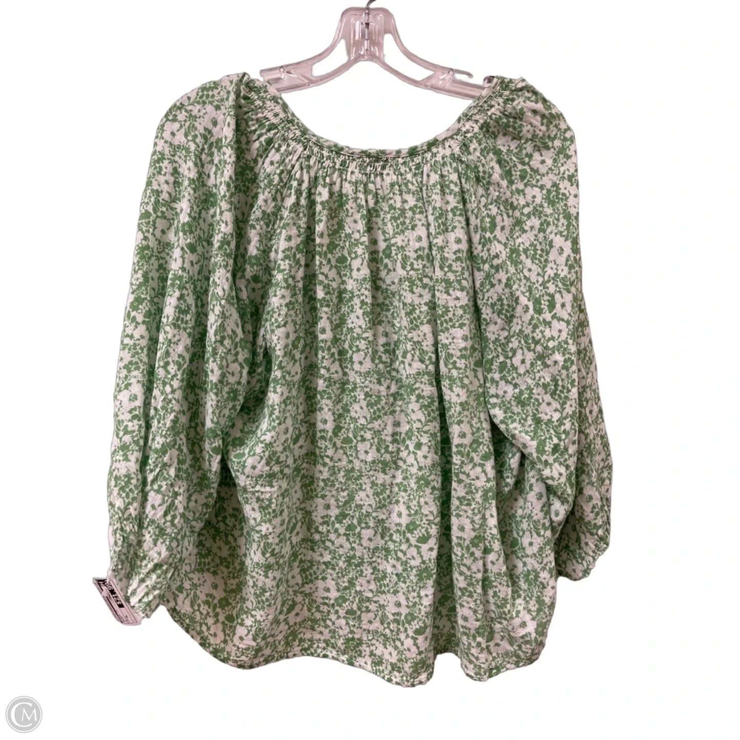 Blouse Long Sleeve By Rails In Green, Size: Xl