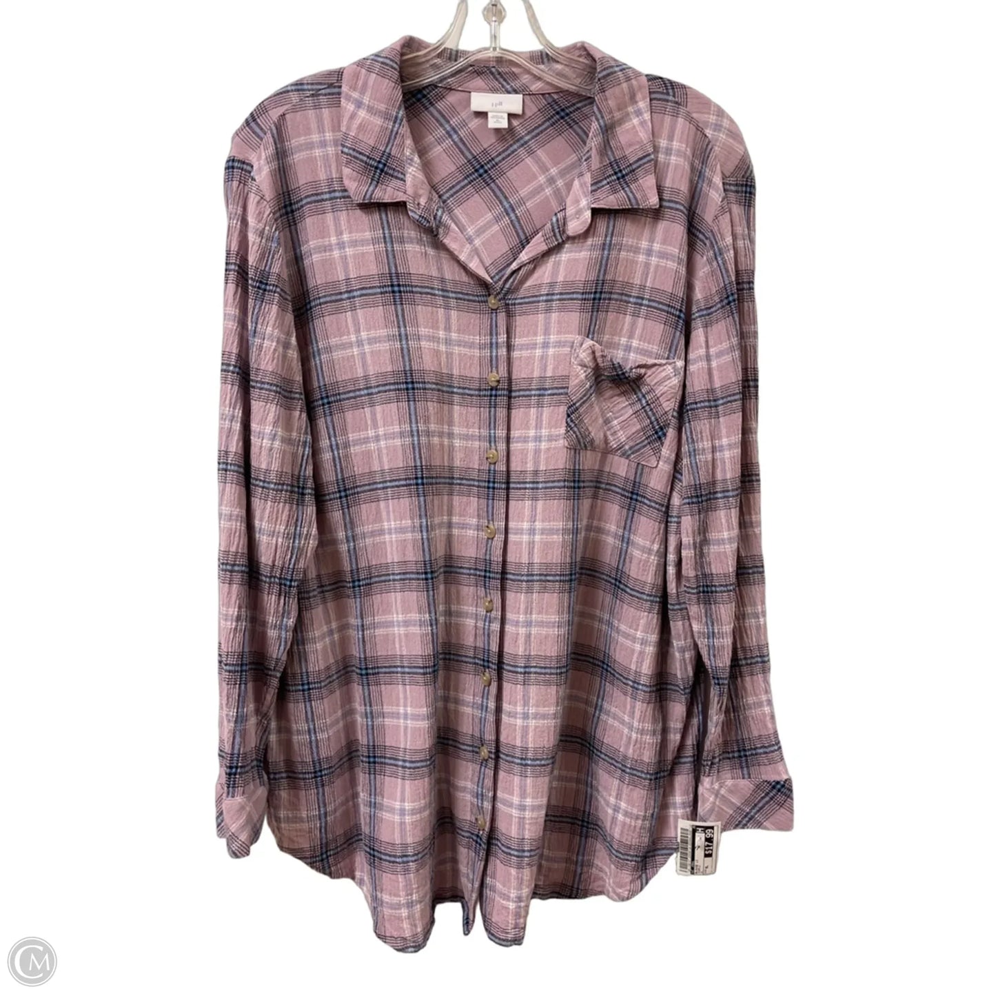 Blouse Long Sleeve By J. Jill In Purple, Size: Xl