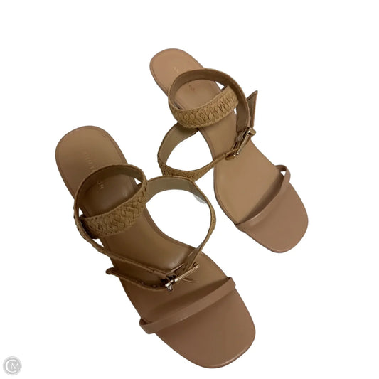 Sandals Heels Stiletto By Ann Taylor In Tan, Size: 10