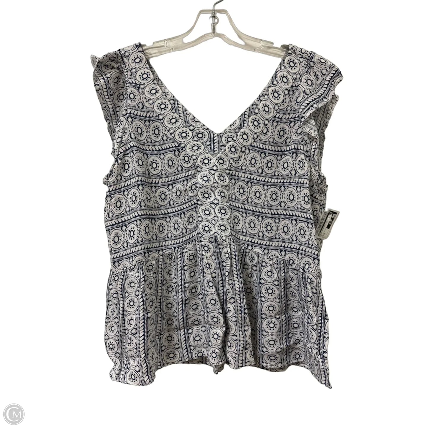 Top Sleeveless By Loft In Blue, Size: M