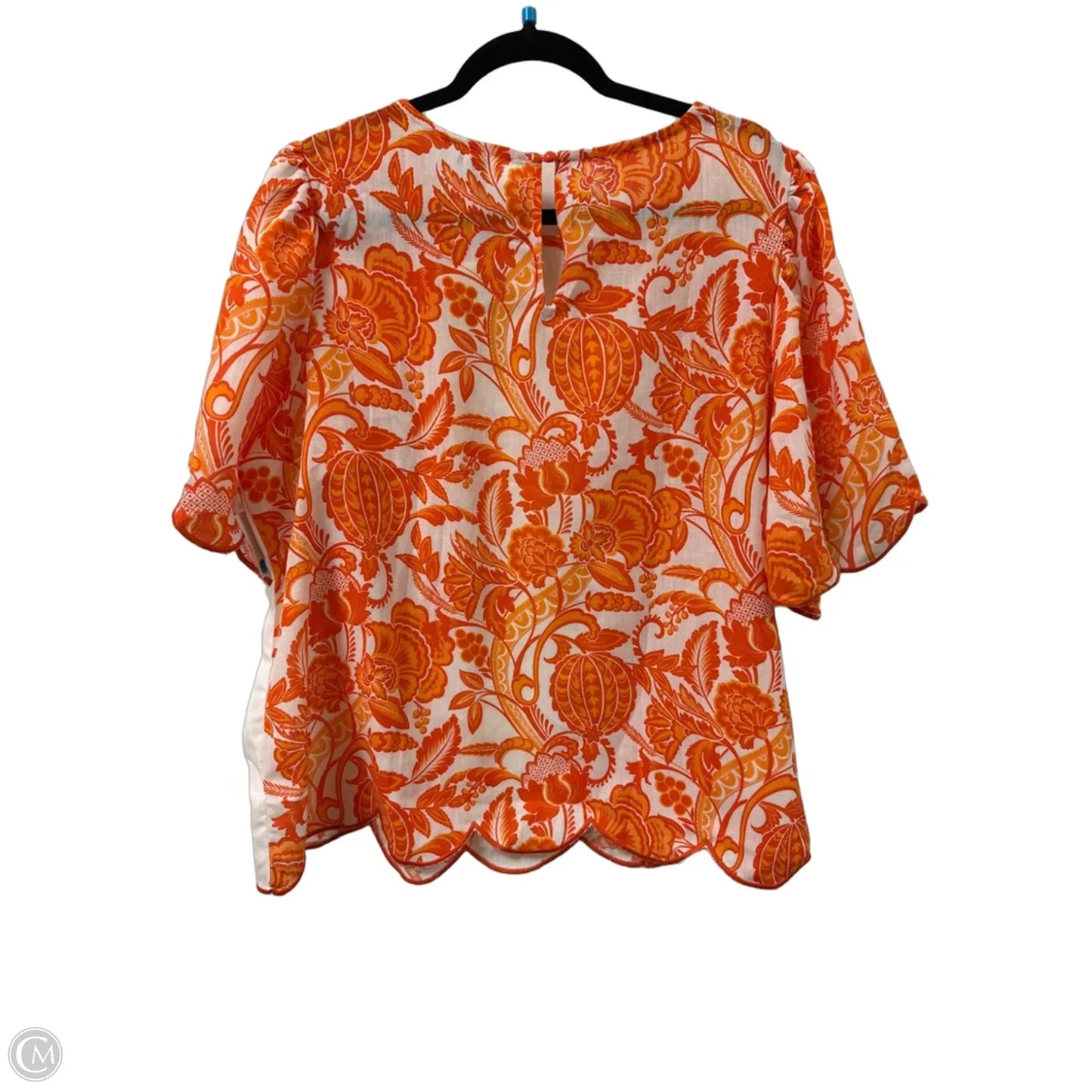 Top Short Sleeve By Cato In Orange, Size: 2x