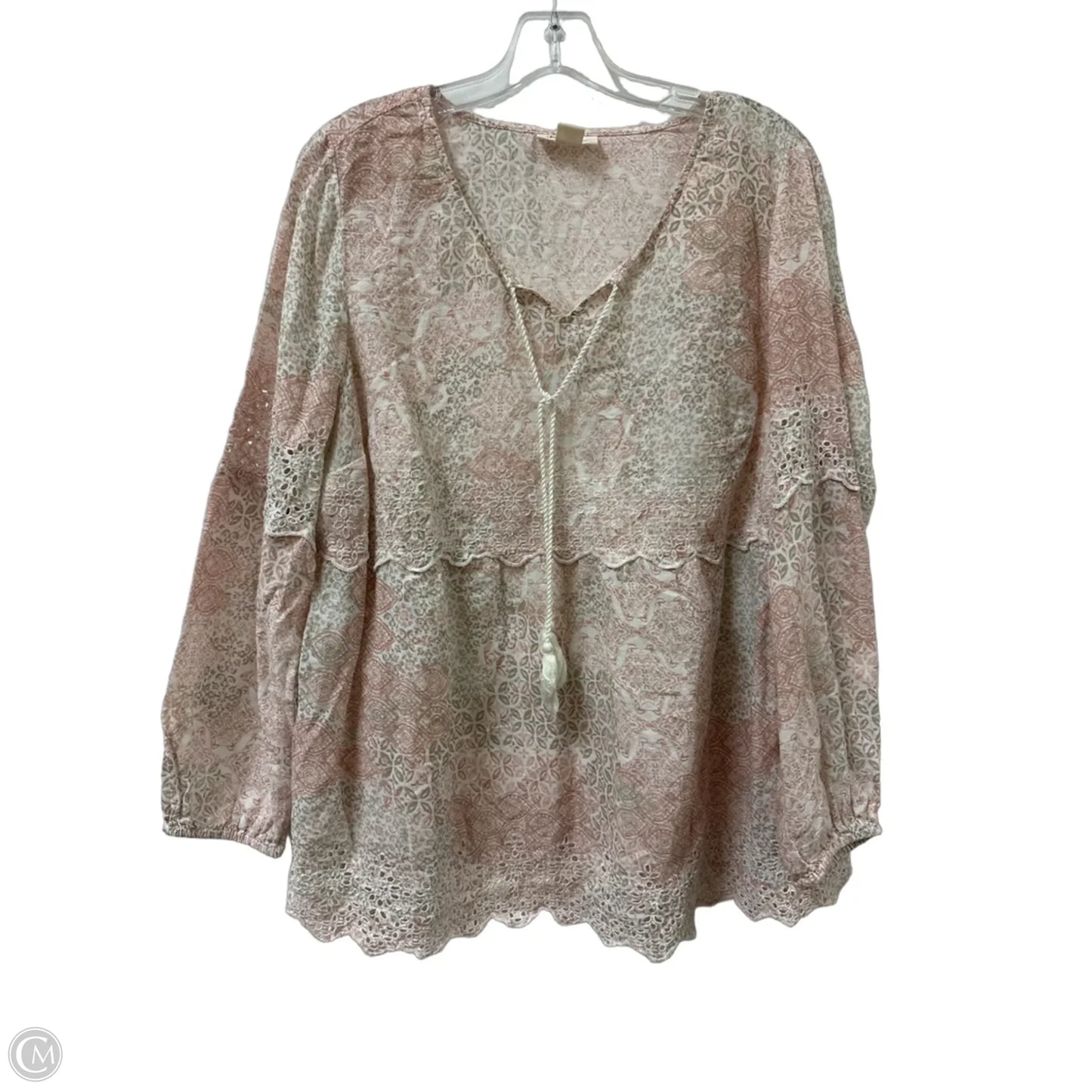 Top Long Sleeve By Style And Company In Pink, Size: 1x
