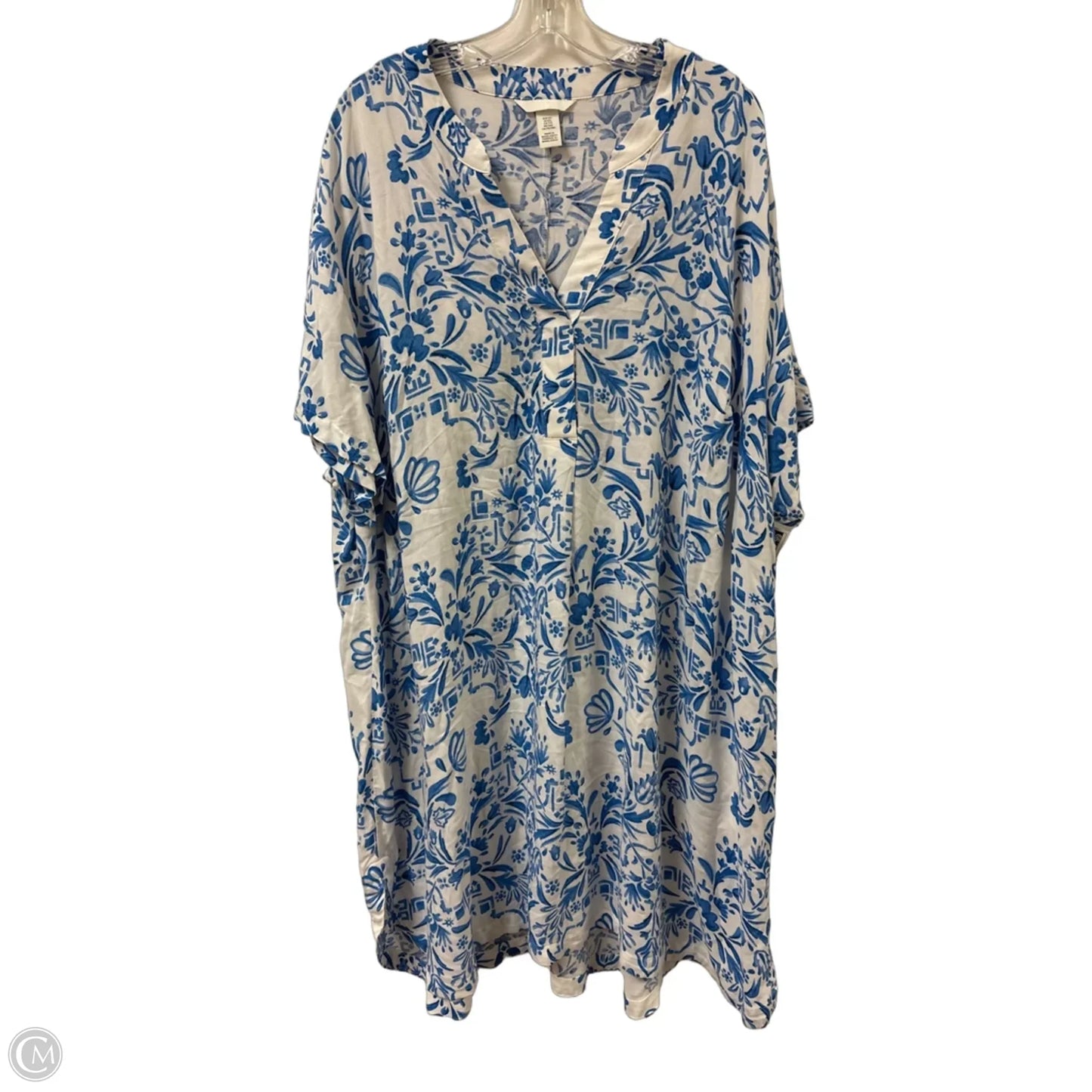 Dress Casual Midi By H&m In Blue, Size: 1x