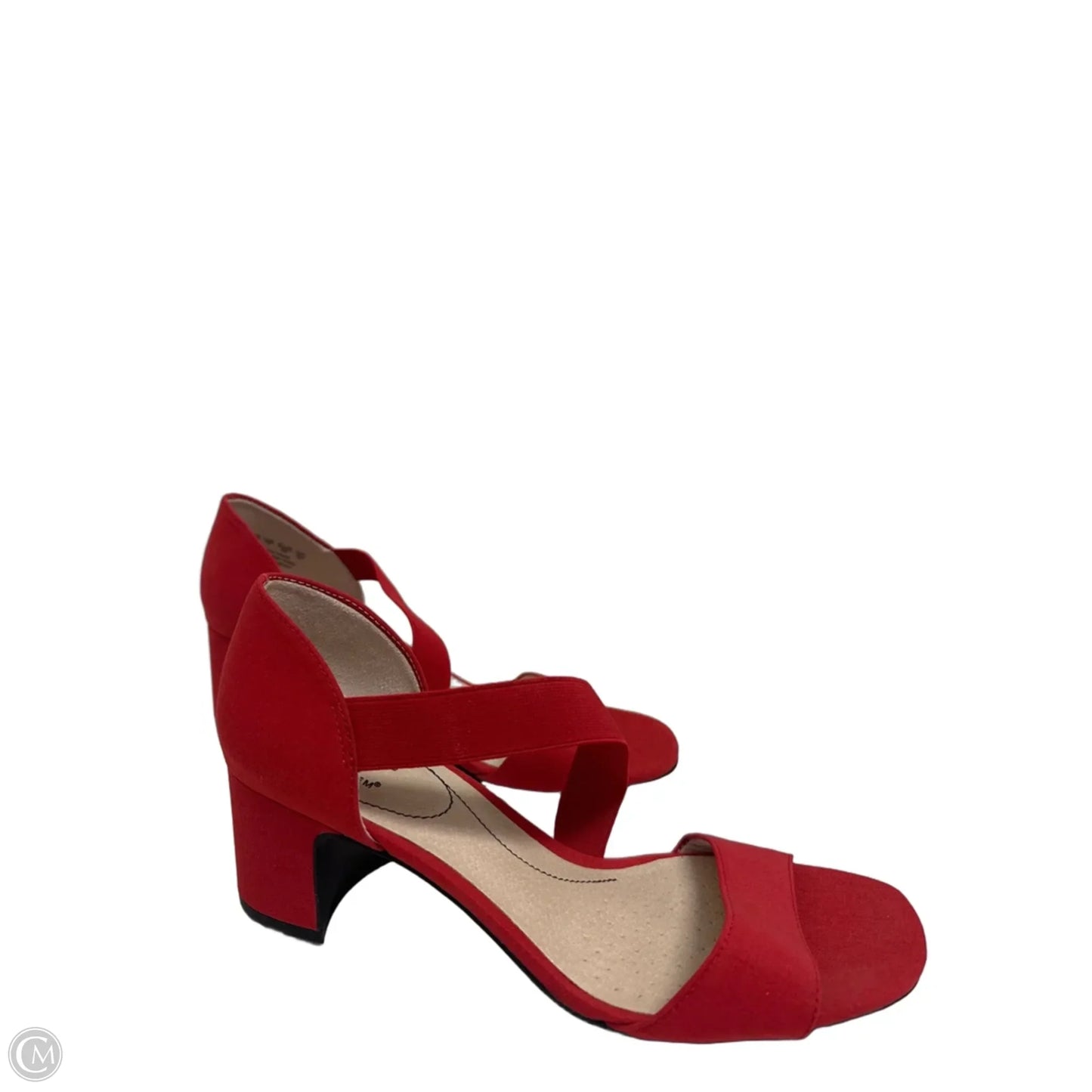Sandals Heels Block By Life Stride In Red, Size: 9