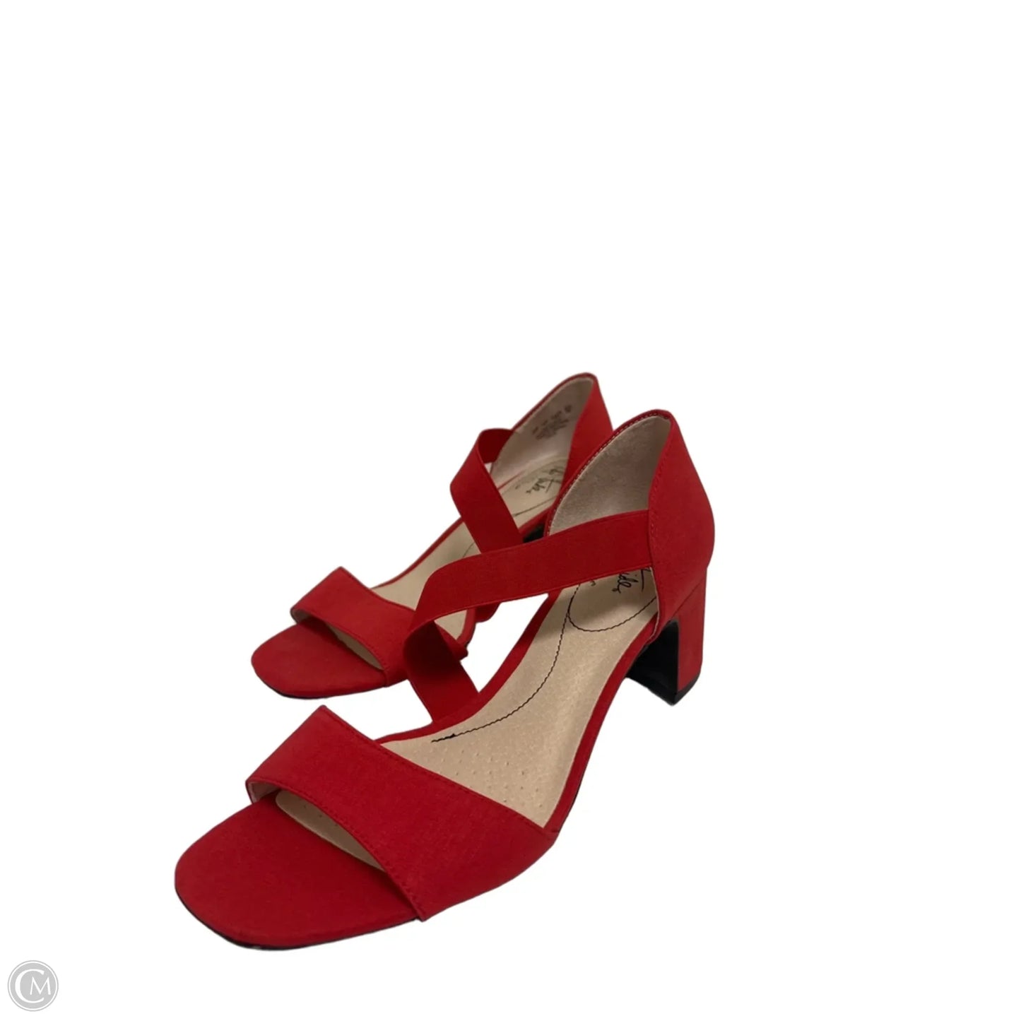 Sandals Heels Block By Life Stride In Red, Size: 9