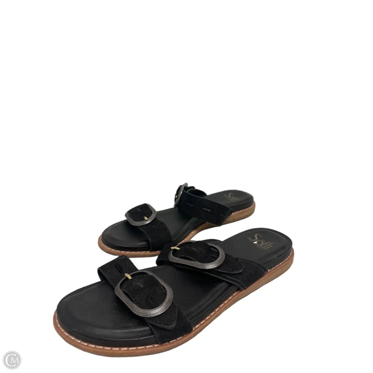 Sandals Flats By Sofft In Black, Size: 9