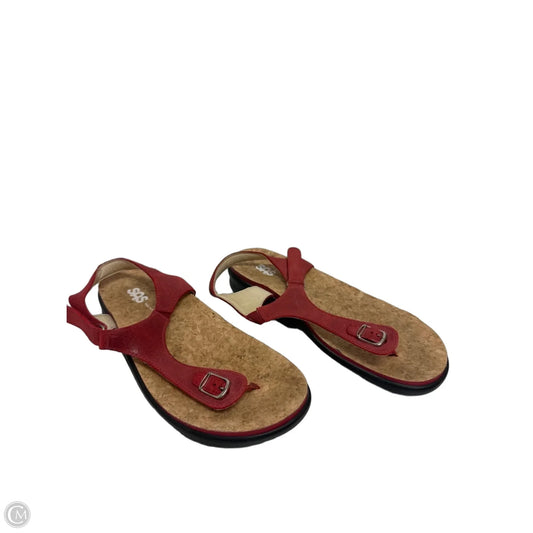 Sandals Flip Flops By Sas In Red, Size: 9.5