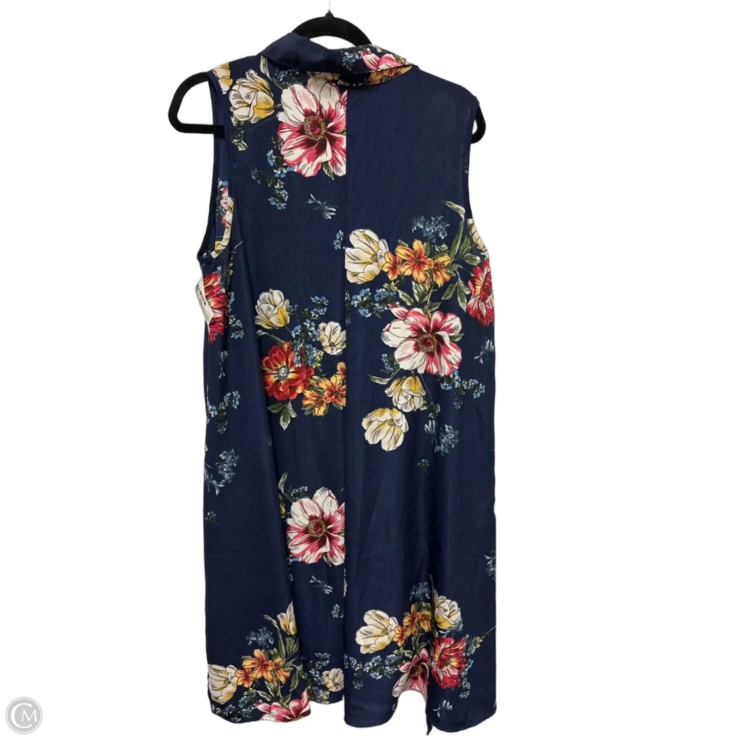 Dress Casual Maxi By Mlle Gabrielle In Blue, Size: Xl