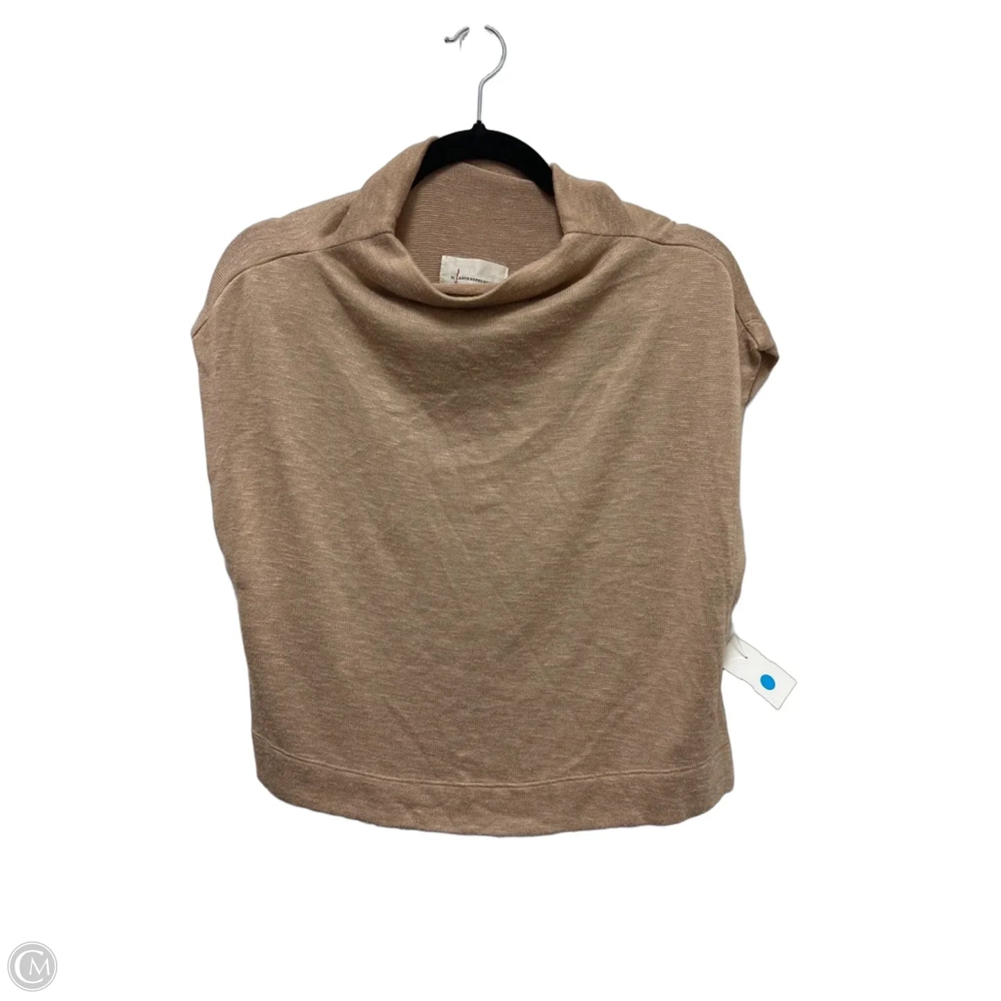 Top Short Sleeve By Anthropologie In Tan, Size: S