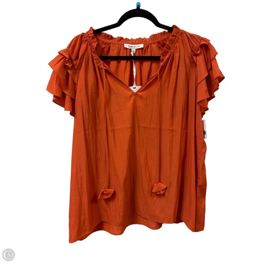 Top Short Sleeve By Rose And Olive In Orange, Size: L
