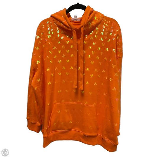 Sweatshirt Hoodie By Bucketlist In Orange, Size: S