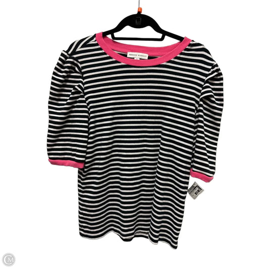 Top Short Sleeve Designer By Rebecca Minkoff In Black & White, Size: Xl