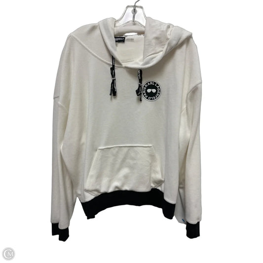 Sweatshirt Hoodie By Karl Lagerfeld In White, Size: Xl