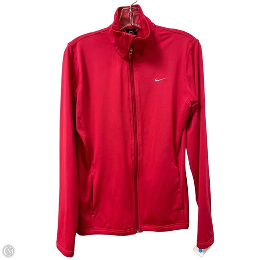 Athletic Jacket By Nike Apparel In Pink, Size: M